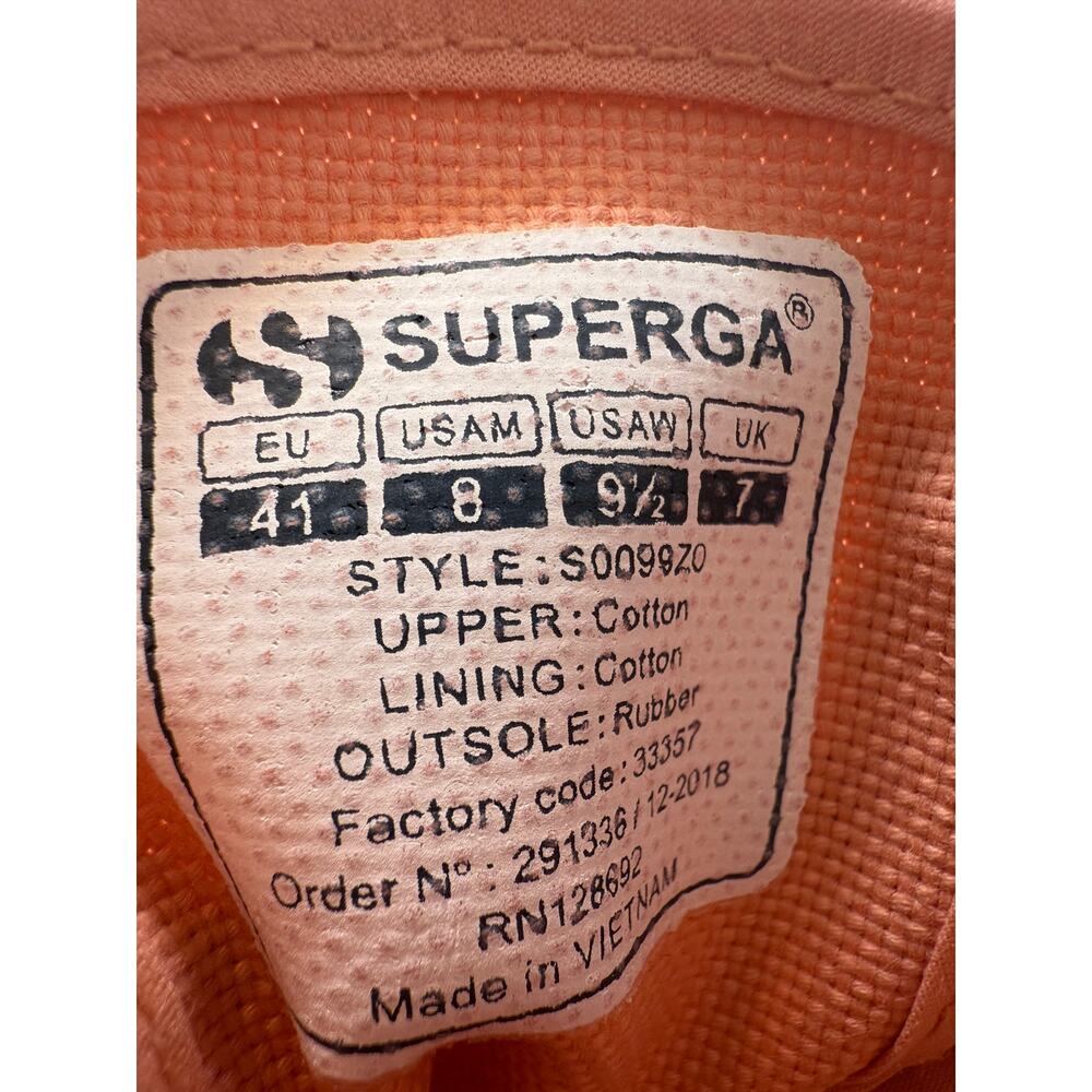 Superga Platform Espadrille Sneakers Women's 9.5 (41) Coral Casual Statement NWT - Picture 16 of 16